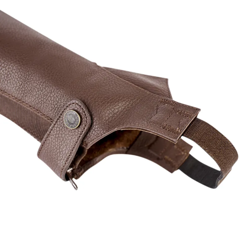 Shires Moretta Adults Leather Gaiters - Chestnut-3