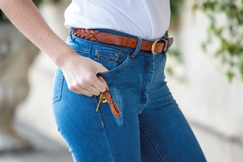 Shires Aubrion Plaited Keyring - Tan-1