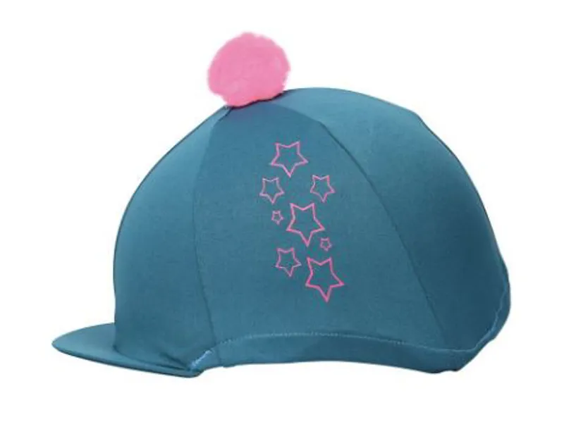 Hy Equestrian Stella Hat Cover - Ink Blue/Pink