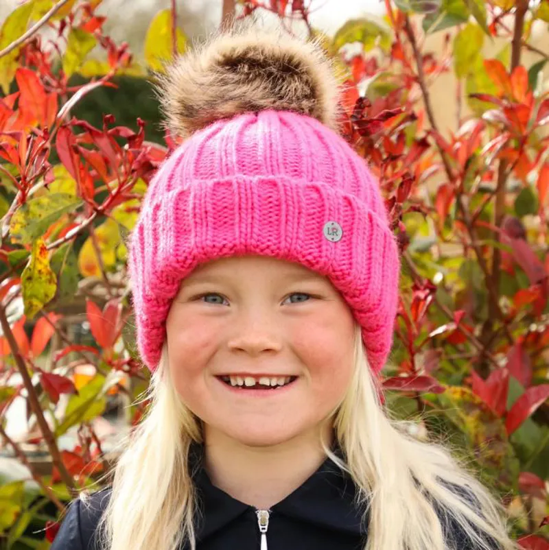 Hy Equestrian Sheila Bobble Hat by Little Rider - Pink-1