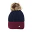 Hy Equestrian Synergy Luxury Bobble Hat - Navy/Fig