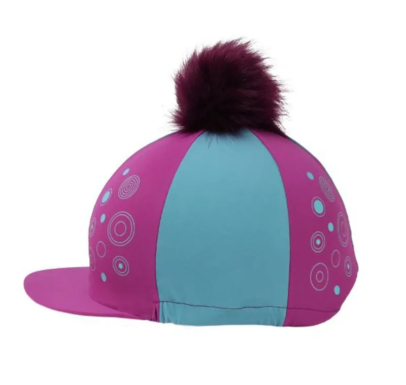 Hy Equestrian DynaMizs Ecliptic Hat Cover - Plum/Teal