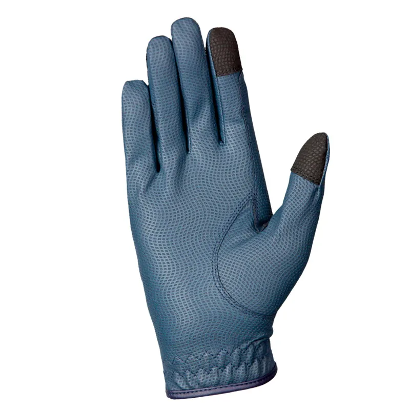 Hy Equestrian Sparkle Touch Riding Gloves - Navy-1