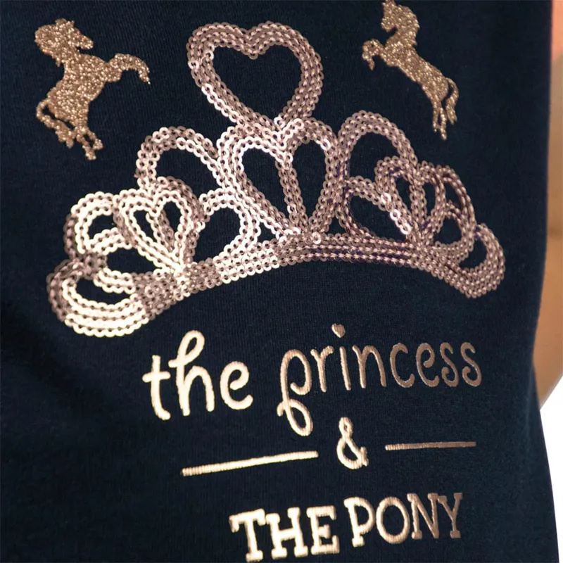 Hy Equestrian The Princess and The Pony T-Shirt by Little Rider - Navy/Peach-1