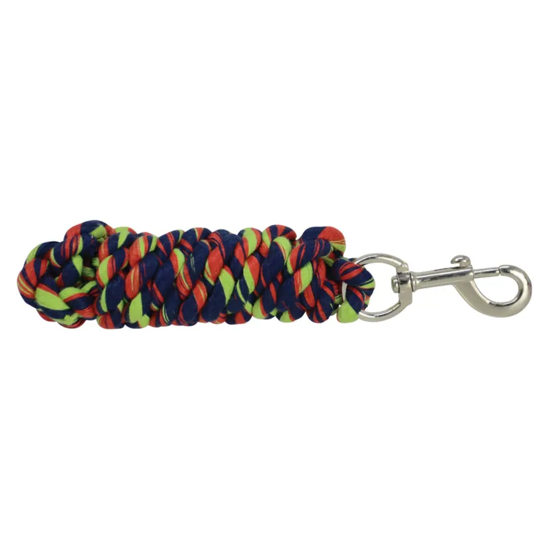 Hy Three Toned Lead Rope - Red/Navy/Green