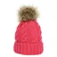 Hy Equestrian Melrose Cable Knit Bobble Hat - Raspberry