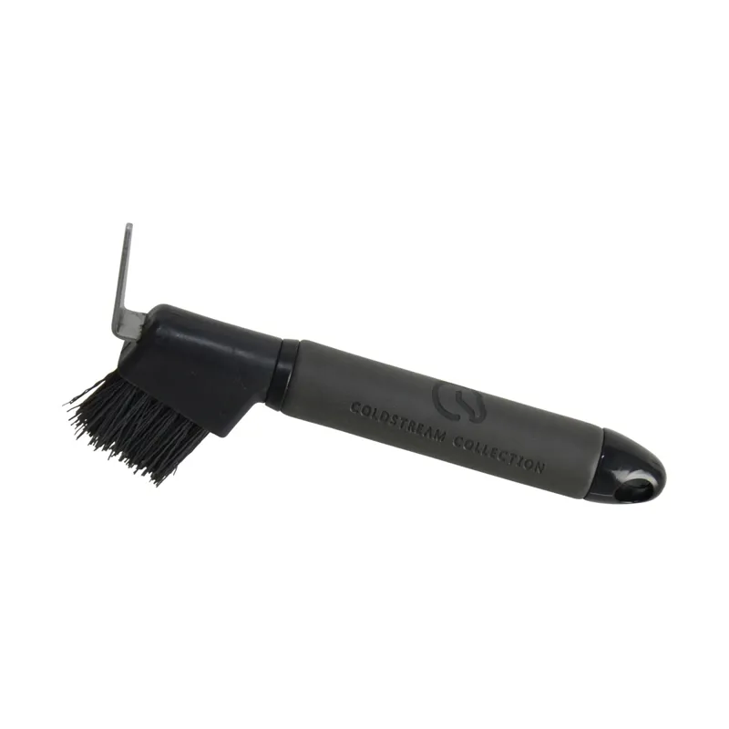 Coldstream Faux Leather Hoof Pick - Charcoal/Black