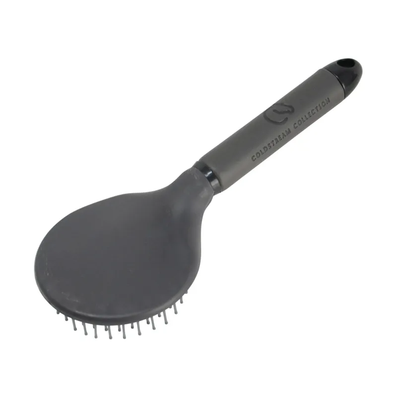 Coldstream Faux Leather Mane And Tail Brush - Charcoal/Black
