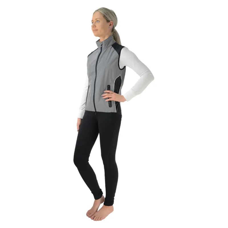 Hy Equestrian Silva Flash Reflective Gilet - Reflective Silver