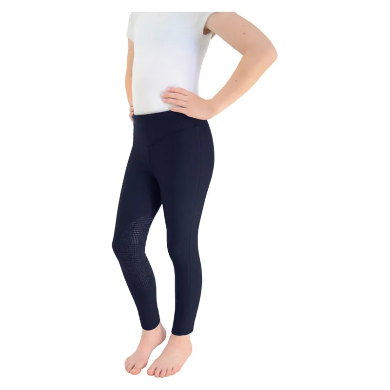 Hy Equestrian Blizzard Children's Softshell Riding Tights - Navy