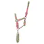 Hy Equestrian Multicolour Adjustable Head Collar With Rope - Pink/Yellow