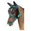 Hy Equestrian Mesh Full Mask with Ears and Nose - Black/Teal