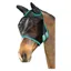 Hy Equestrian Mesh Half Mask With Ears - Black/Teal