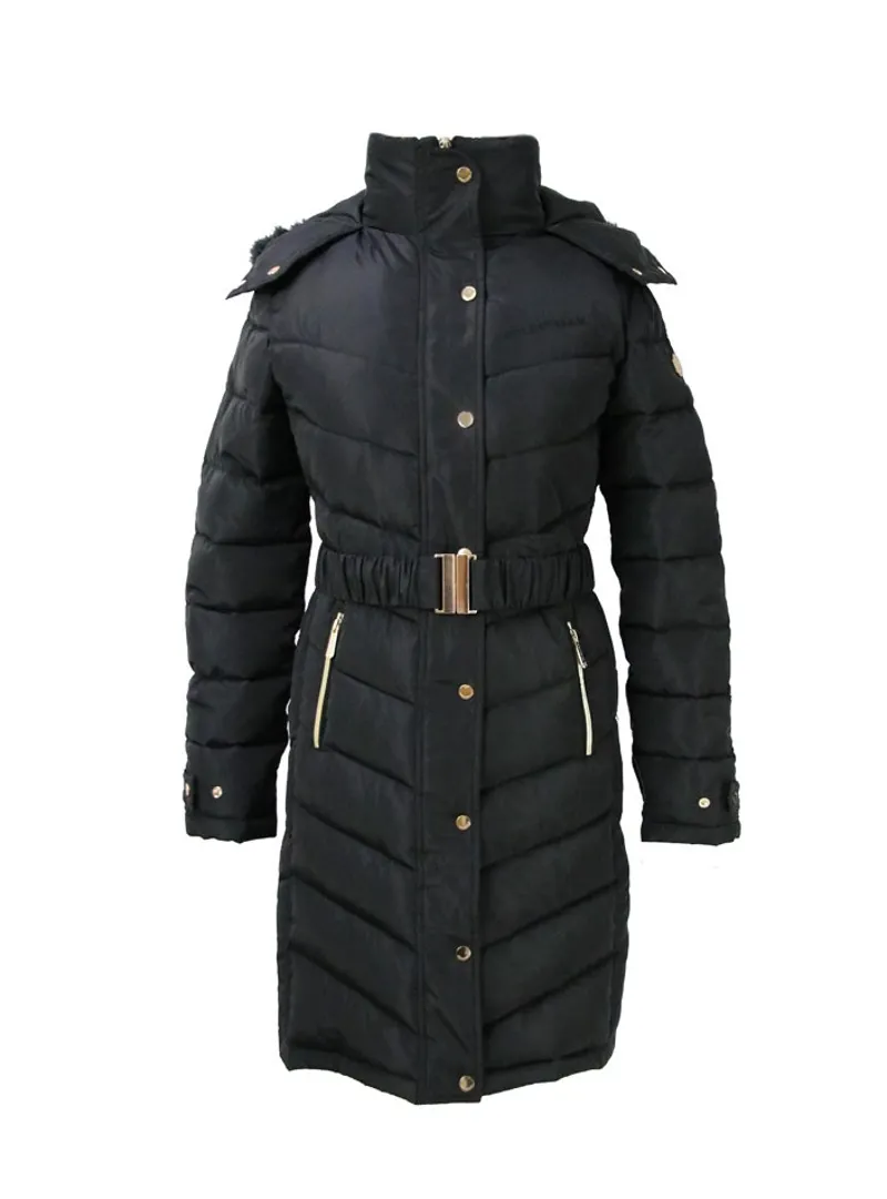 Coldstream Branxton Long Quilted Coat - Black