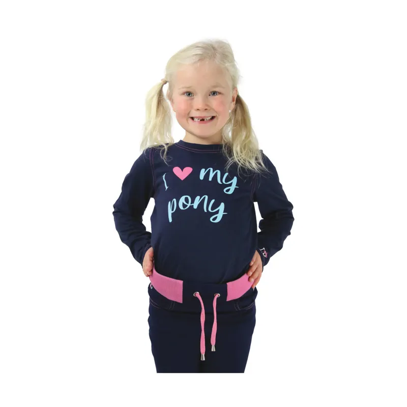 I Love My Pony Collection Long Sleeve T-Shirt By Little Rider - Navy