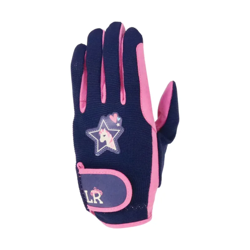 I Love My Pony Collection Gloves By Little Rider - Navy/Pink