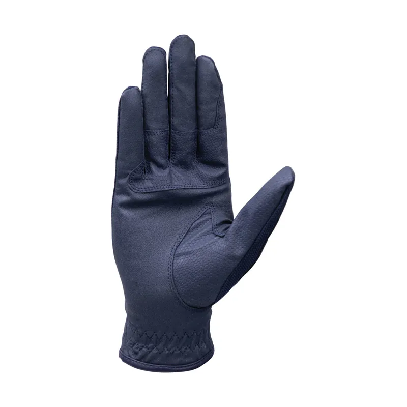 Coldstream Next Generation Blakelaw Diamante Riding Gloves - Navy/Rose Gold-1
