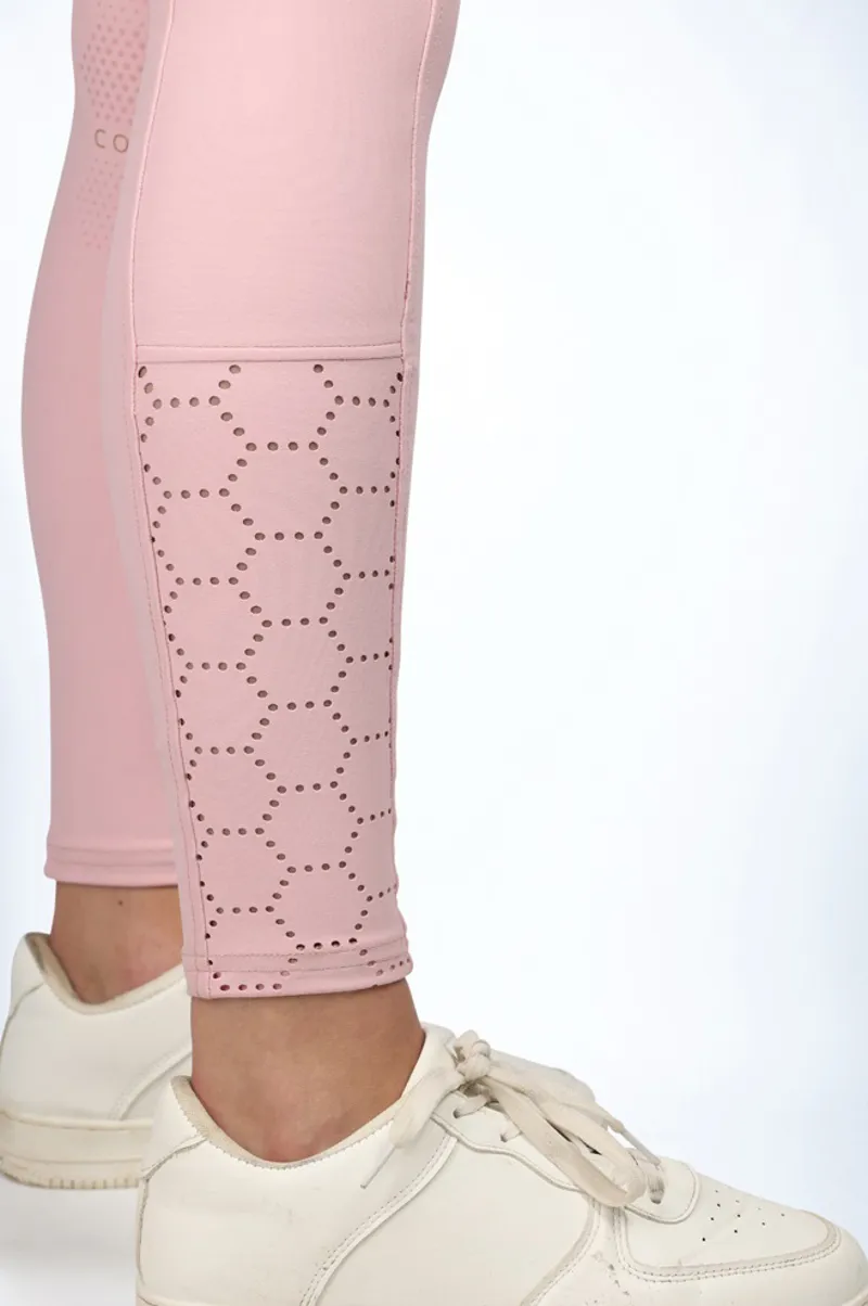 Coldstream Next Generation Cranshaws Riding Tights - Blush Pink-5