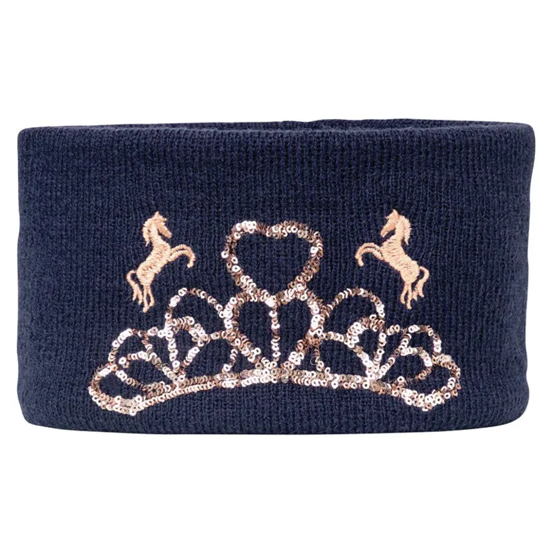 The Princess and The Pony Headband/Snood by Little Rider - Navy/Peach
