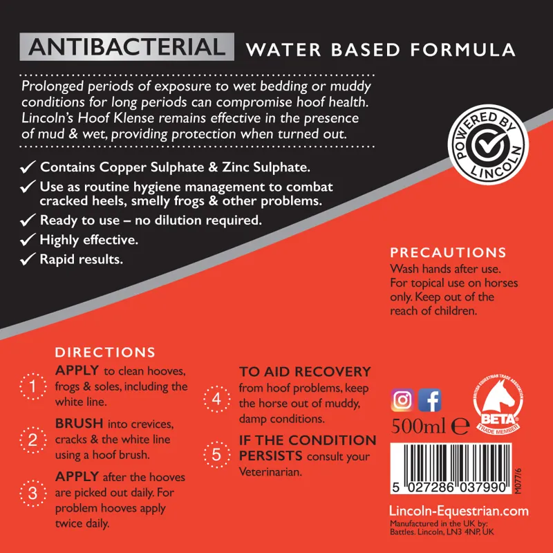 Lincoln Hoof Klense - 500ml-1