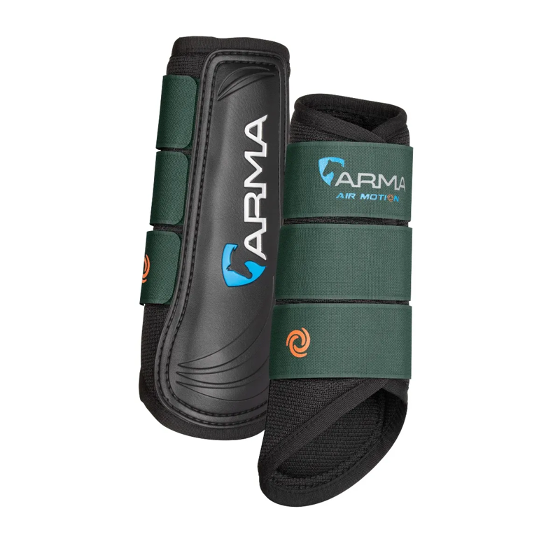 Shires ARMA Air Motion Brushing Boots - Green - Cob