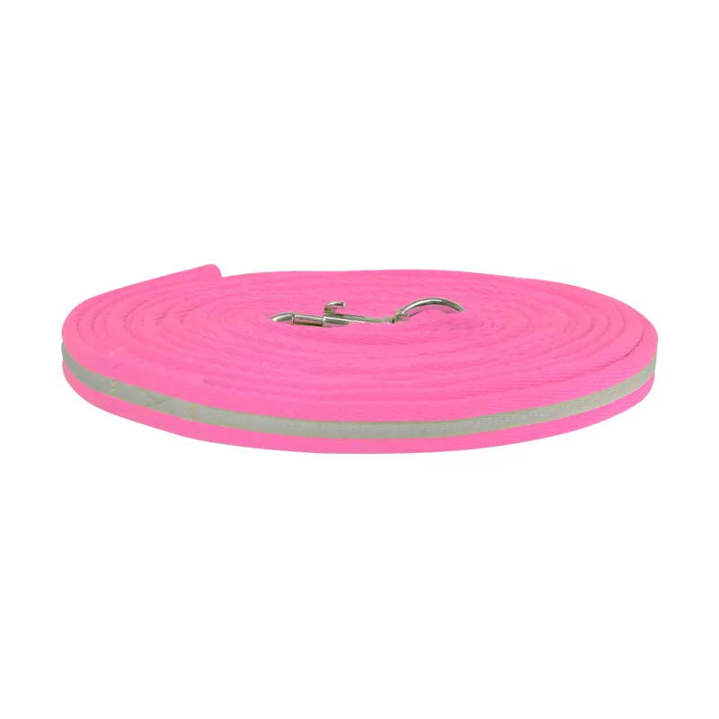 Hy Equestrian Reflector Lunge Rein - Pink