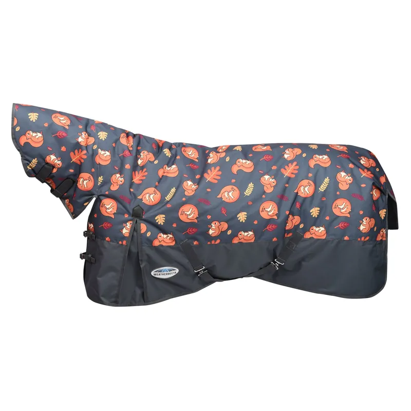 Weatherbeeta ComFiTec Essential 220g Combo Turnout Rug - Squirrel Print-2
