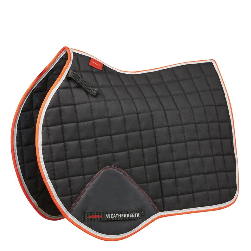 Weatherbeeta Therapy-Tec All Purpose Saddle Pad - Black/Silver/Red