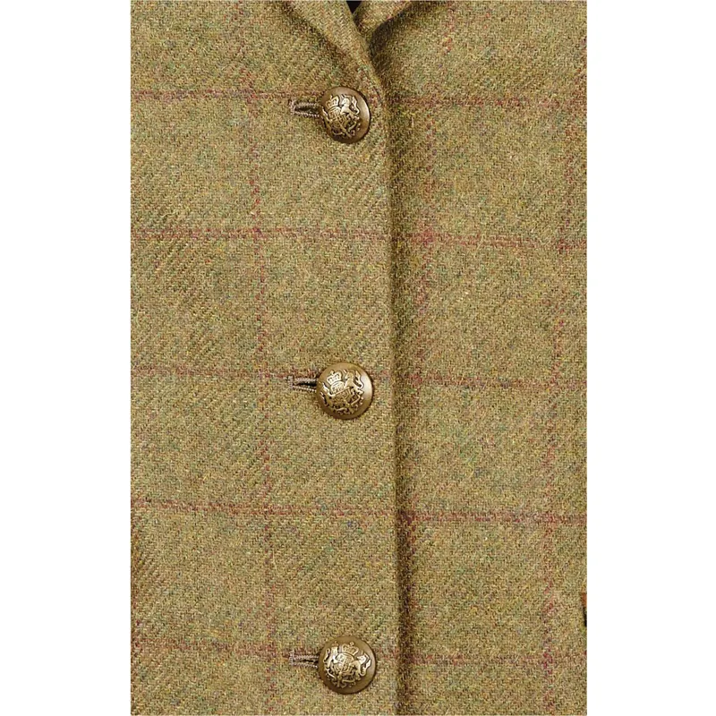 Dublin Albany Tweed Suede Collar Tailored Jacket - Brown-2