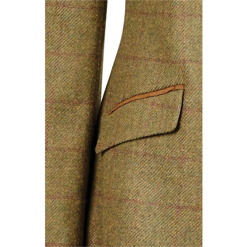 Dublin Albany Tweed Suede Collar Tailored Jacket - Brown-3