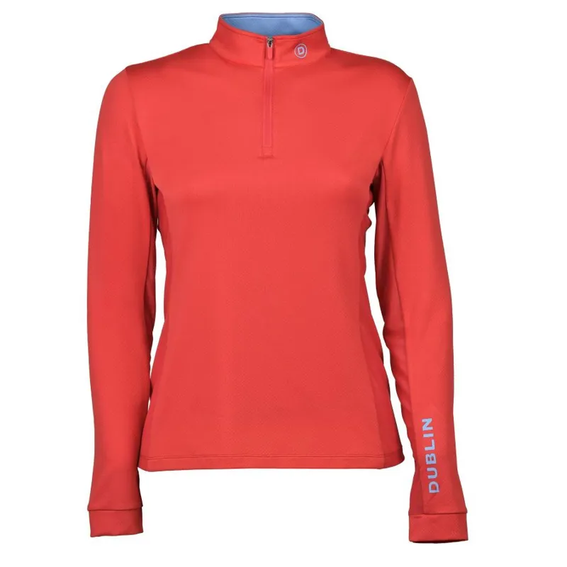 Dublin Airflow Long Sleeve Ladies Top - Coral