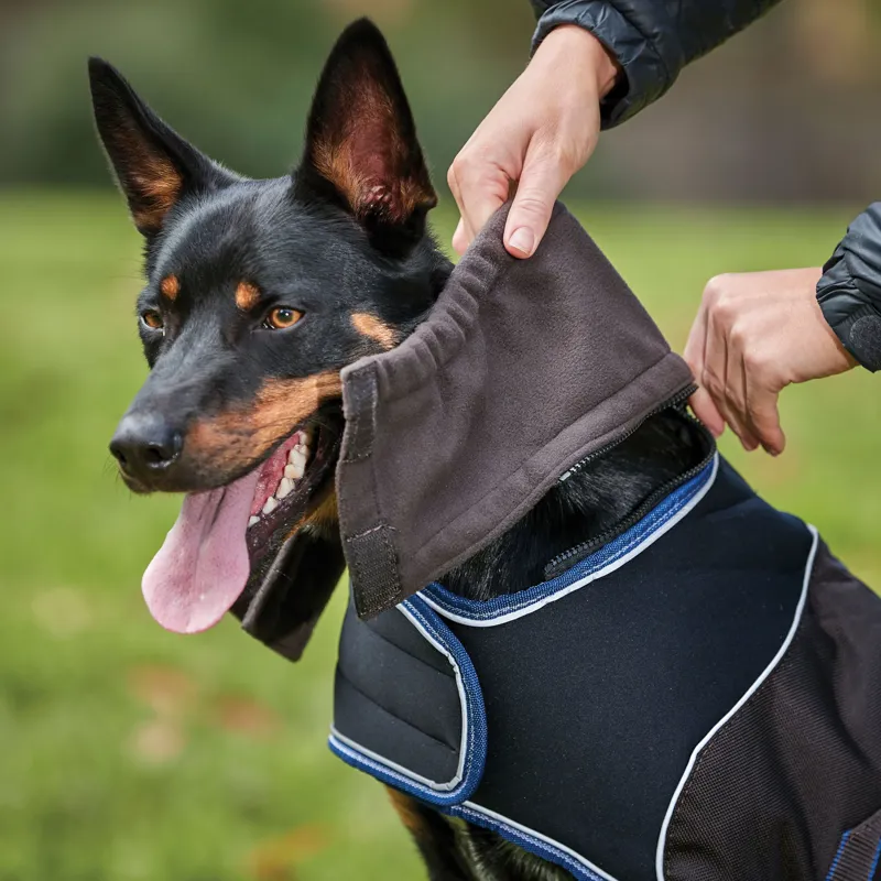 Weatherbeeta ComFiTec Ultra Cozi Dog Coat Medium/Lite - Charcoal/Blue-2