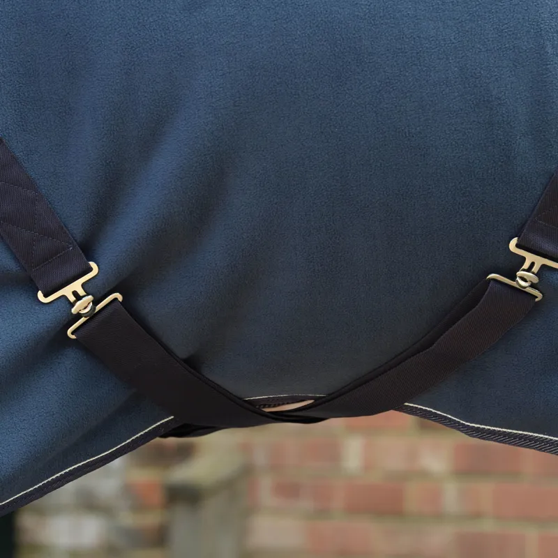 WeatherBeeta Sherpa Fleece Standard Neck Cooler Rug - Dark Blue/White-3