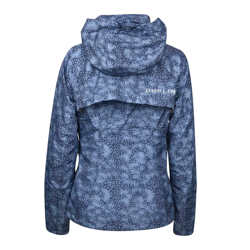 Dublin Cortina Printed Waterproof Ladies Jacket - Blueberry Navy Print-1