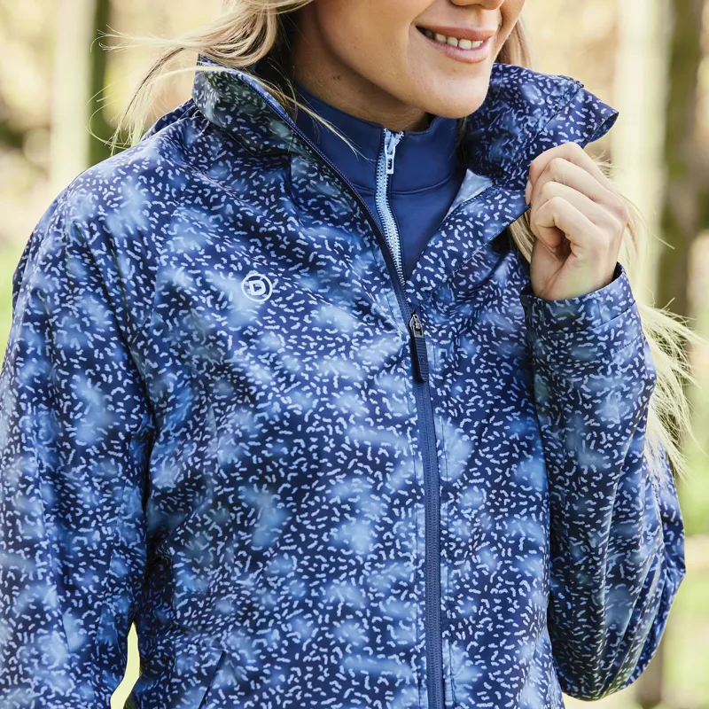Dublin Cortina Printed Waterproof Ladies Jacket - Blueberry Navy Print-2