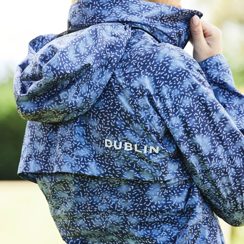 Dublin Cortina Printed Waterproof Ladies Jacket - Blueberry Navy Print-4