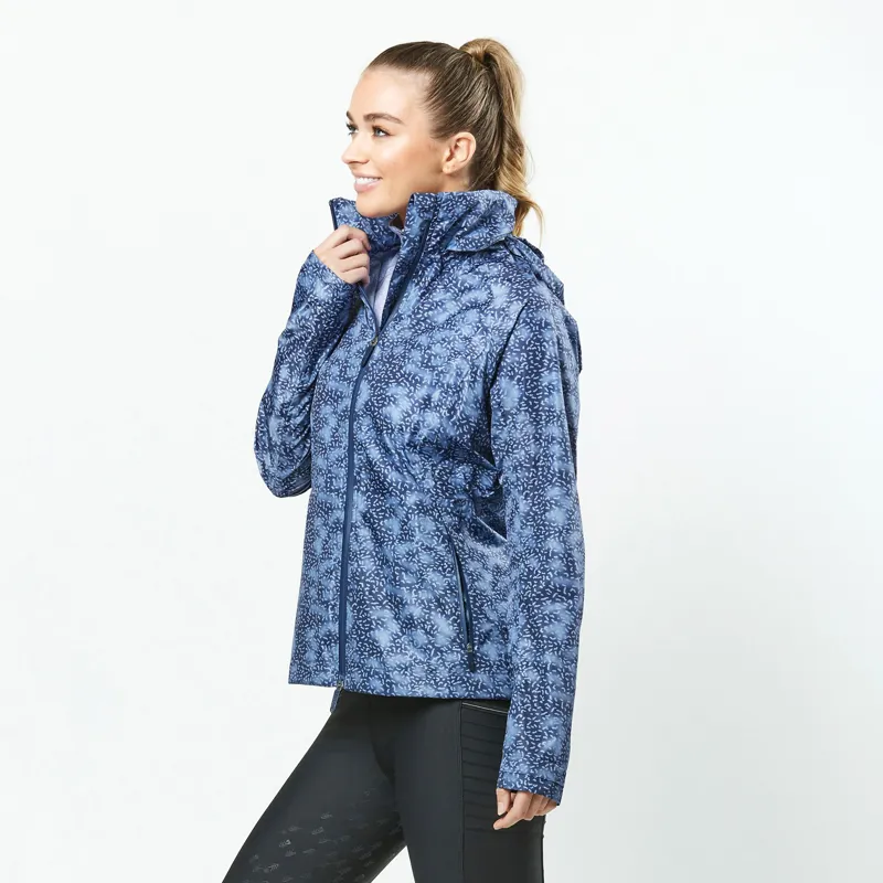 Dublin Cortina Printed Waterproof Ladies Jacket - Blueberry Navy Print-5