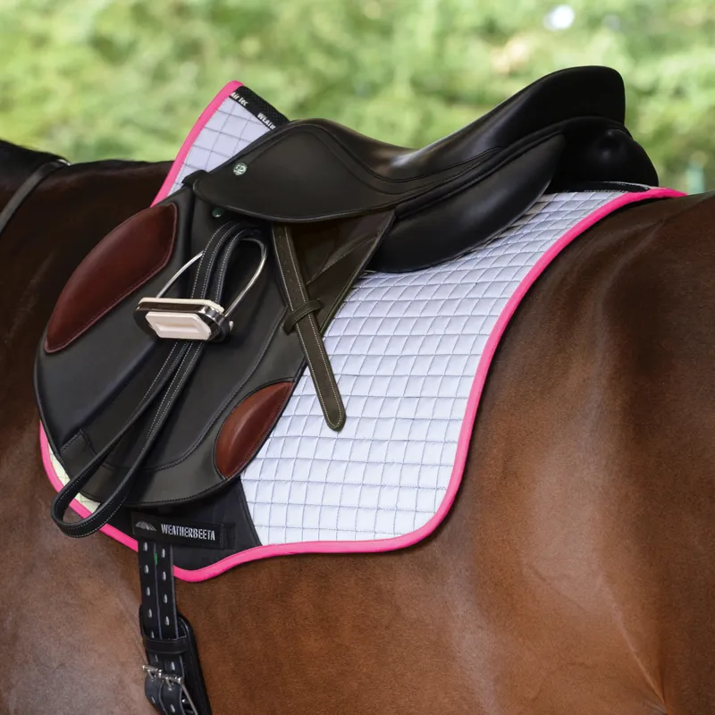 Weatherbeeta Reflective Prime All Purpose Saddle Pad - Silver/Pink-1