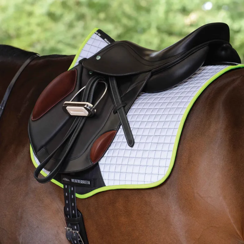 Weatherbeeta Reflective Prime All Purpose Saddle Pad - Silver/Yellow-1