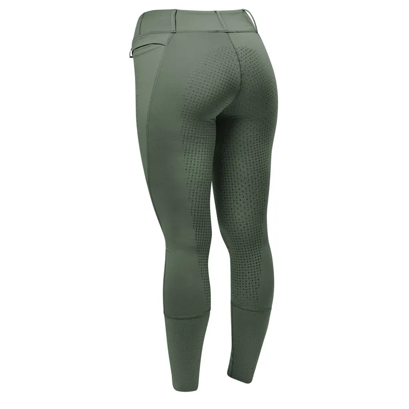 Dublin Cool It Everyday Ladies Riding Tights - Olive Green-1