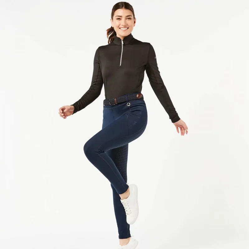 Dublin Warm it Thermodynamic Ladies Riding Tights - Navy-3