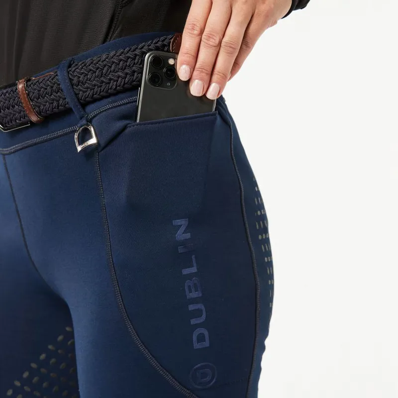 Dublin Warm it Thermodynamic Ladies Riding Tights - Navy-2
