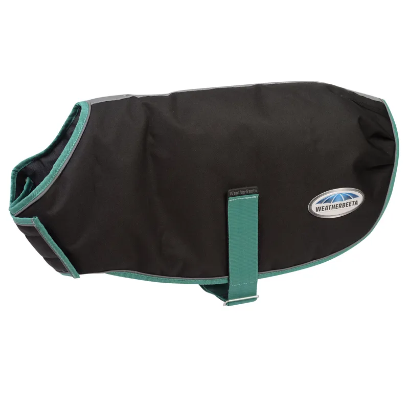 WeatherBeeta Green-Tec 900d 50g Lite Dog Coat - Black/Bottle Green-3