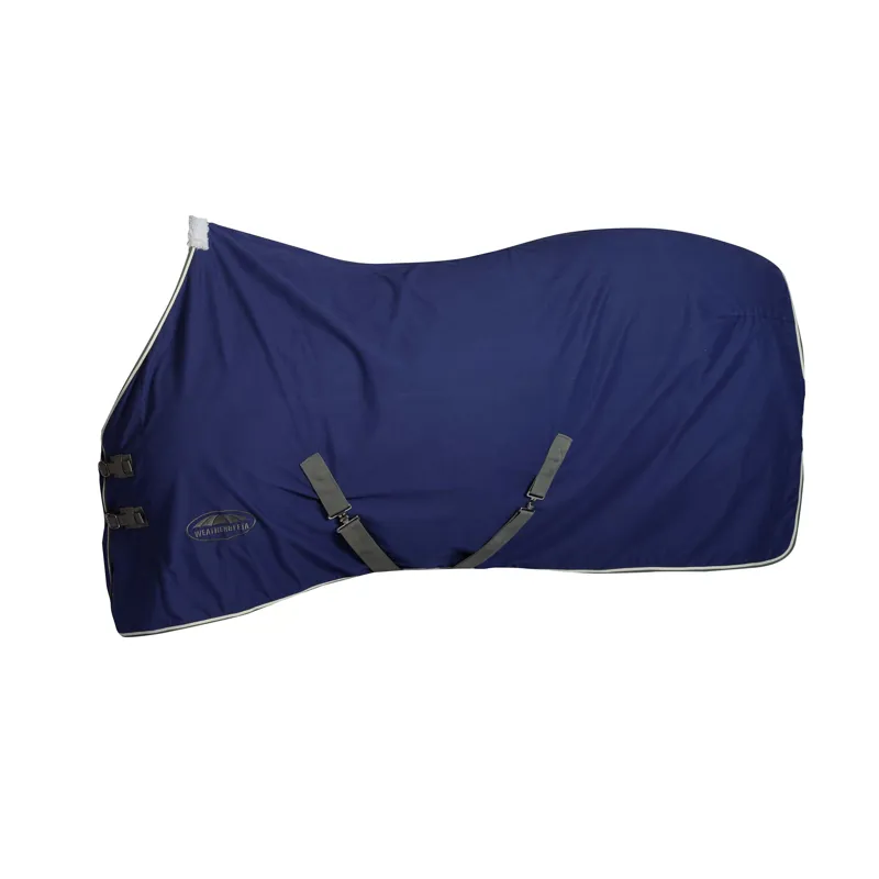 Weatherbeeta Cotton Show Sheet With Surcingles II - Dark Blue/Grey-7