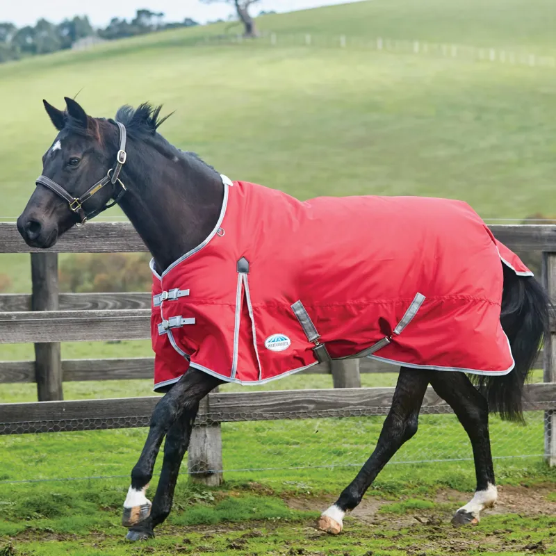 WeatherBeeta ComFiTec Classic 100g Standard Neck Rug - Red/Silver/Navy