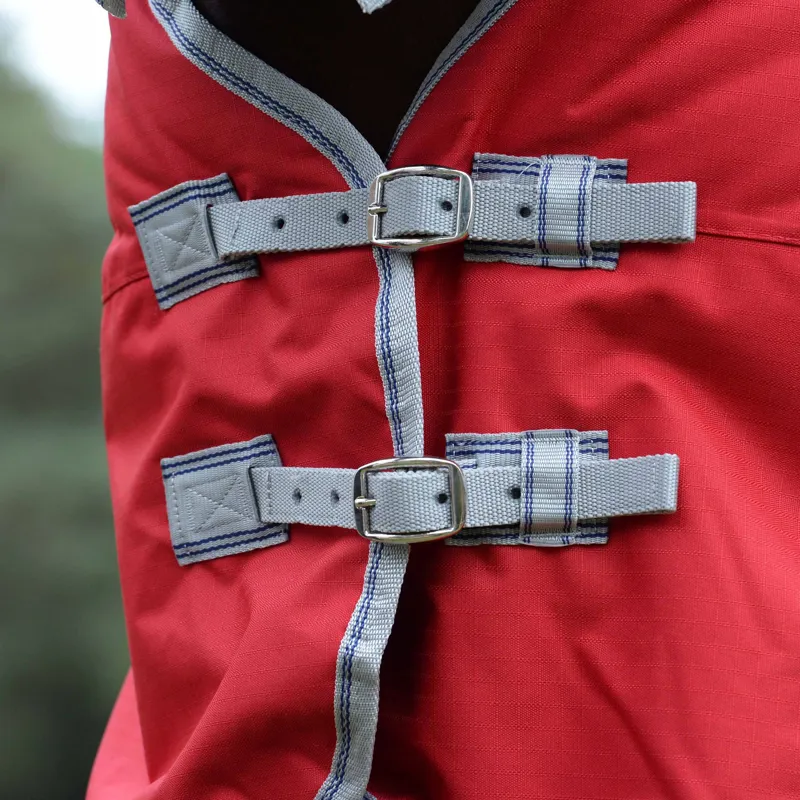 WeatherBeeta ComFiTec Classic 100g Standard Neck Rug - Red/Silver/Navy-2