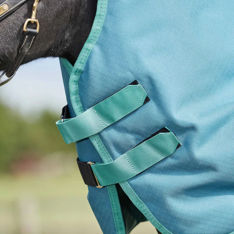 WeatherBeeta Green-Tec 1200D 220g Detach A Neck Turnout Rug - Dragonfly Blue-5