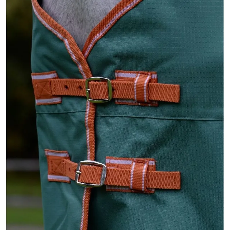 Weatherbeeta Comfitec Tyro Combo Neck 50g Plus Rug - Green/Orange-3