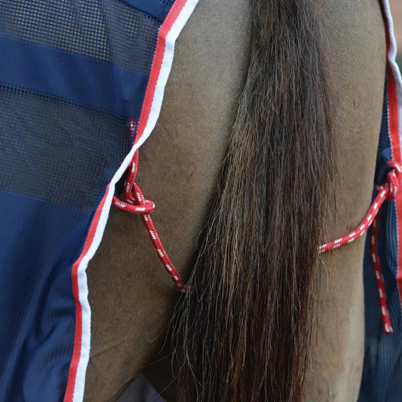 Weatherbeeta Scrim Standard Neck Cooler Rug - Navy/Red/White-1