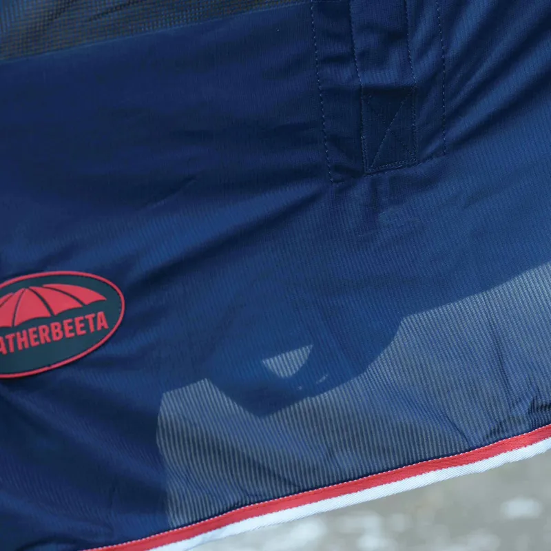 Weatherbeeta Scrim Standard Neck Cooler Rug - Navy/Red/White-2